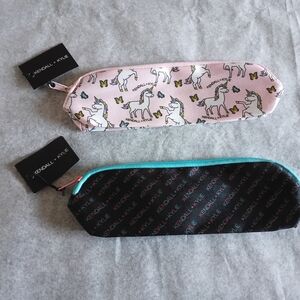 Kendall & Kylie Pink Unicorn and Black Logo Cosmetic Makeup Cases